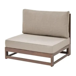 Loungesets-Beliani TIMOR - Loungeset 5-zits - Donkere houtkleur - FSC® acaciahout