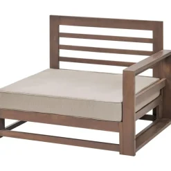 Loungesets-Beliani TIMOR - Loungeset 5-zits - Donkere houtkleur - FSC® acaciahout