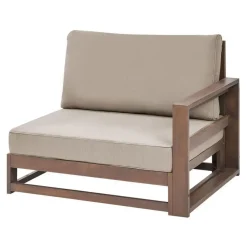 Loungebanken-Beliani TIMOR II - Loungebank - Donkerhout - Acaciahout