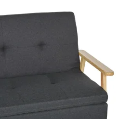 Beliani TJORN - Slaapbank - Donkergrijs - Polyester