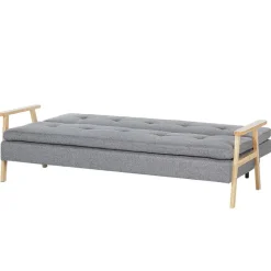 Beliani TJORN - Slaapbank - Lichtgrijs - Polyester