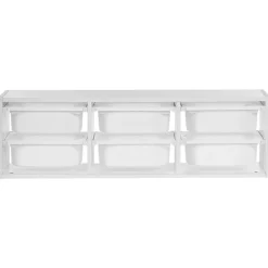 Leen Bakker TOBIN - Wandplank met 6 dozen - Wit - Vezelplaat