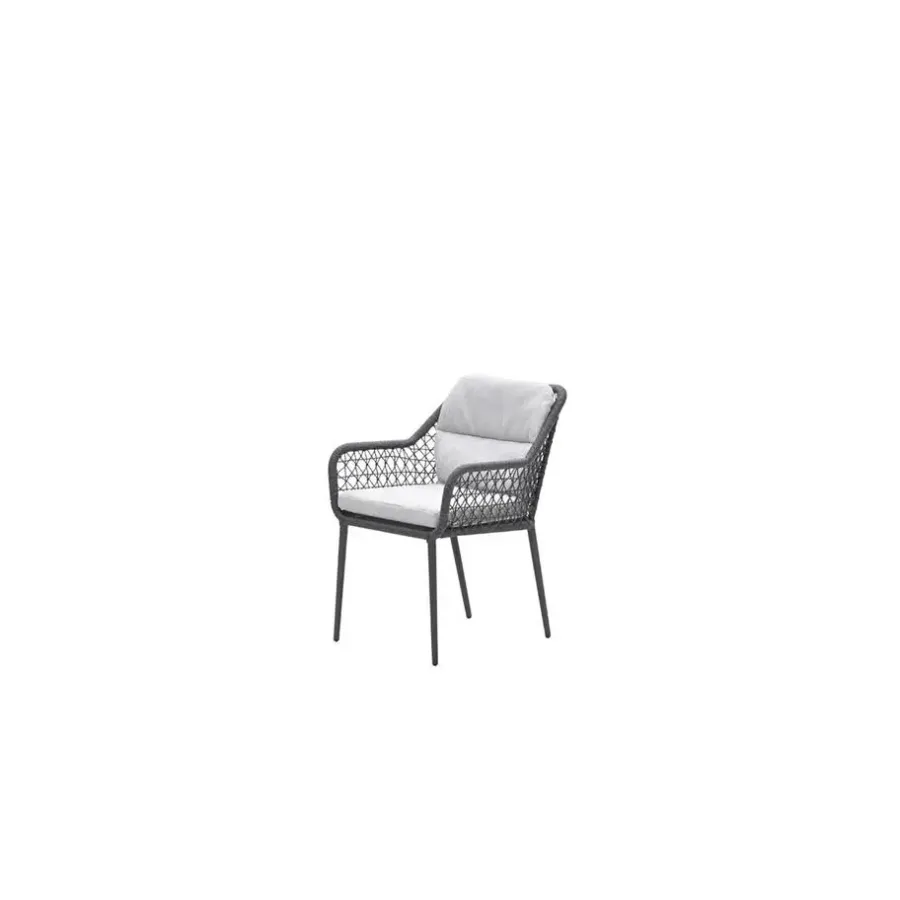 Garden Impressions Toledo dining fauteuil - carbon black - dark grey - valley sand