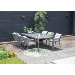 Garden Impressions Toledo dining fauteuil - carbon black - dark grey - valley sand