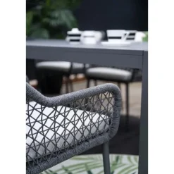 Garden Impressions Toledo dining fauteuil - carbon black - dark grey - valley sand