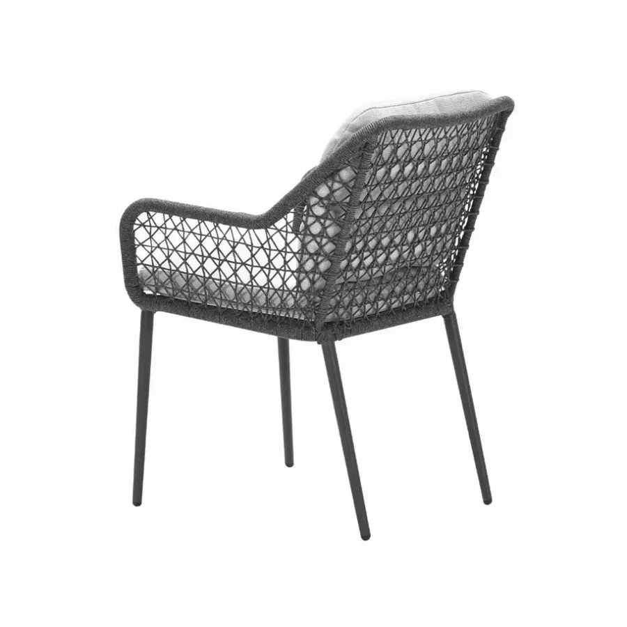 Garden Impressions Toledo dining fauteuil - carbon black - dark grey - valley sand