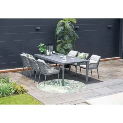 Garden Impressions Toledo dining fauteuil - carbon black - dark grey - valley sand