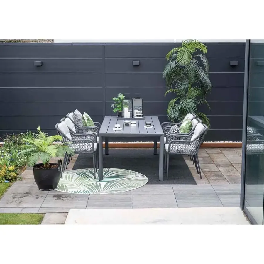 Garden Impressions Toledo dining fauteuil - carbon black - dark grey - valley sand