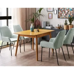 Beliani TOMS - Uitschuifbare eettafel - Lichthout - 100/130 x 80 cm - MDF