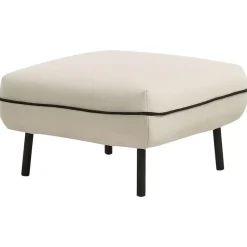 Hockers En Voetenbanken-Beliani TONSBERG - Ottomaan - Lichtbeige - Polyester