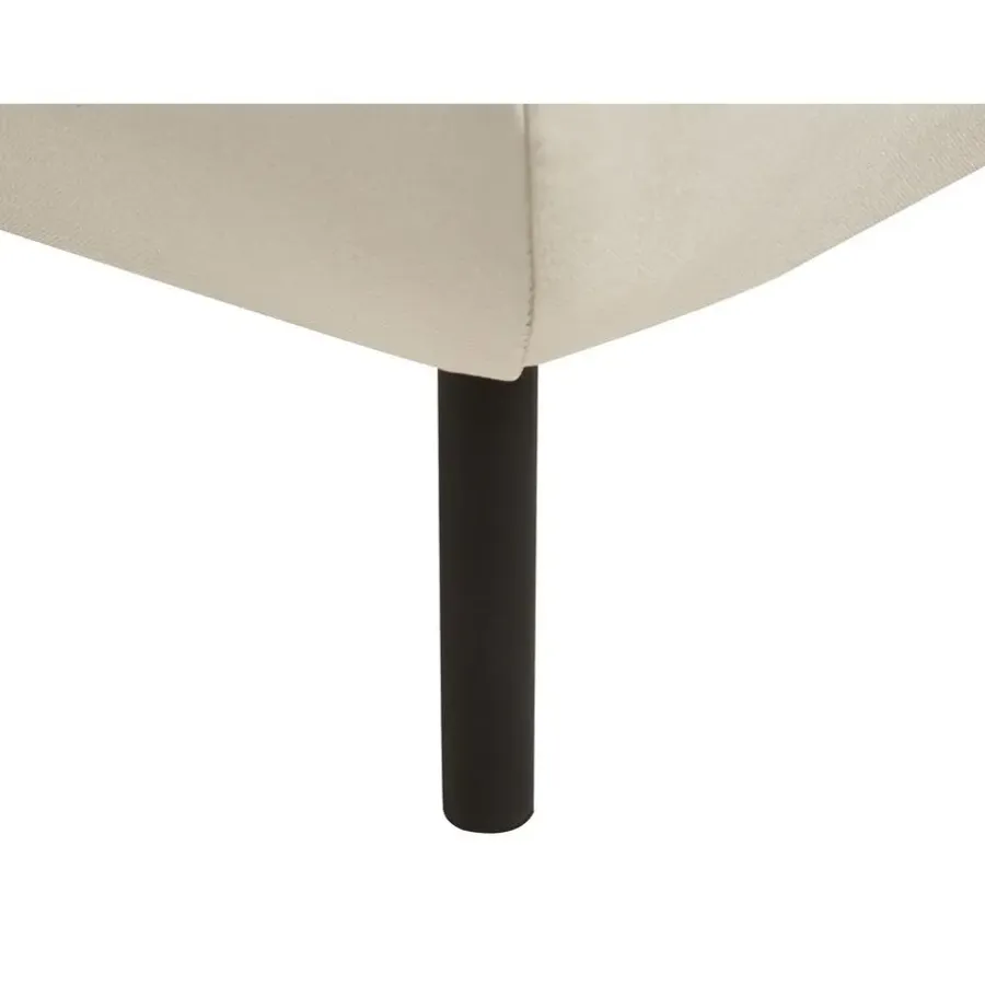 Hockers En Voetenbanken-Beliani TONSBERG - Ottomaan - Lichtbeige - Polyester
