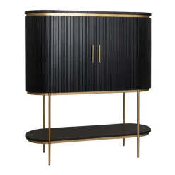 Tower living Rivello barkast 2 deurs zwart 135x45x150cm