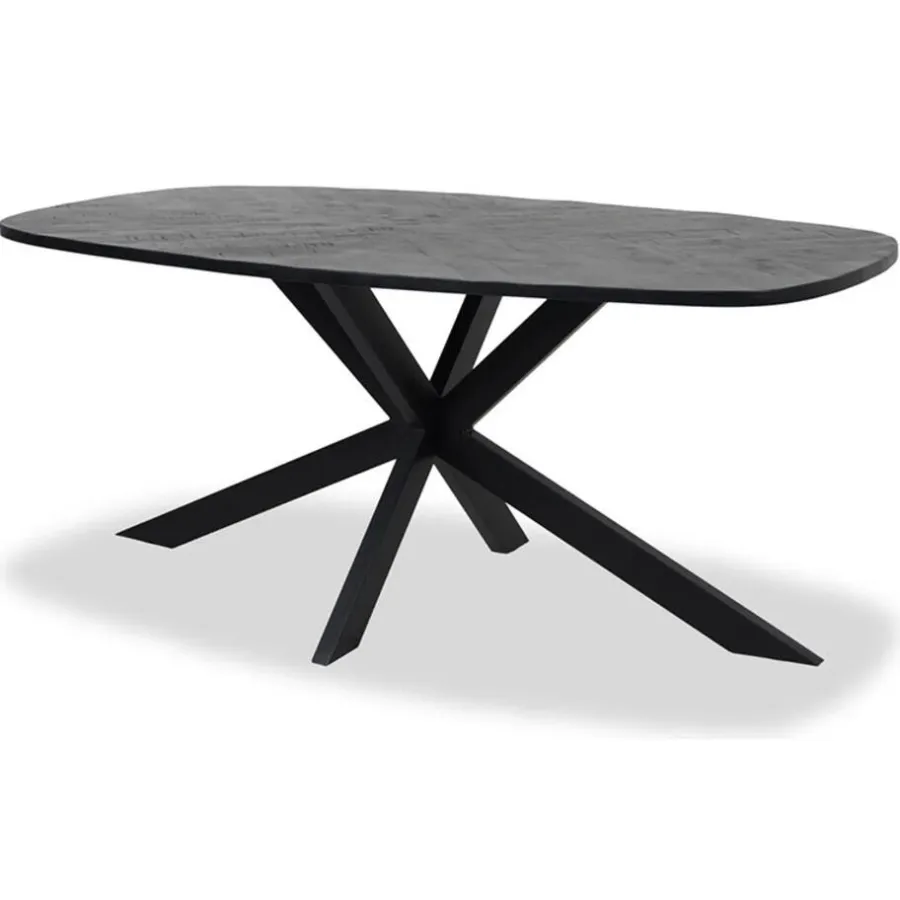 Tower living Silvi eettafel visgraat zwart 180x100x78