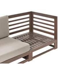Beliani TRANI - Loungebank 3-zits - Bruin - Acaciahout
