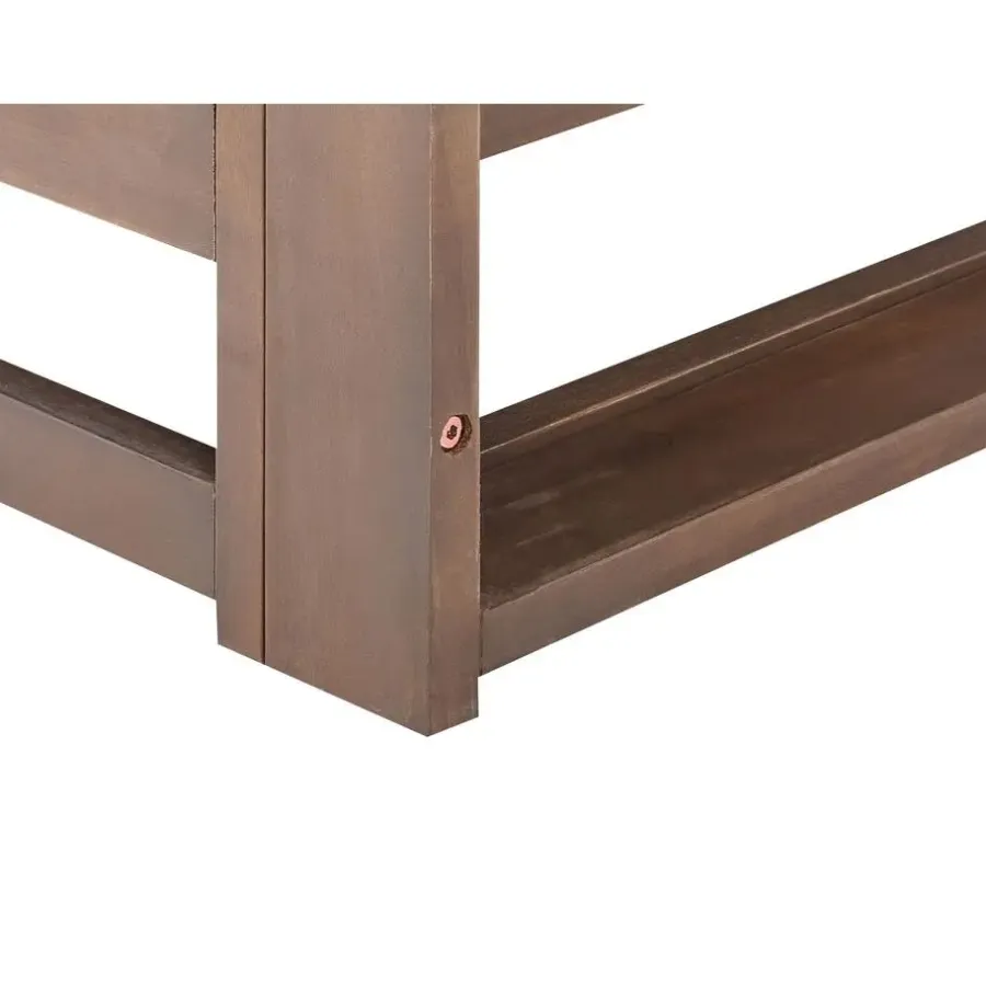 Beliani TRANI - Loungebank 3-zits - Bruin - Acaciahout