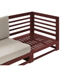 Loungebanken-Beliani TRANI - Loungebank 2-zits - Mahonie - Acaciahout