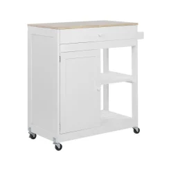 Trolleys-Beliani TRAPANI - Keukentrolley - Wit - MDF