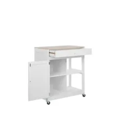Trolleys-Beliani TRAPANI - Keukentrolley - Wit - MDF