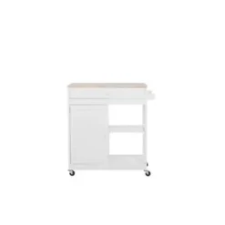 Trolleys-Beliani TRAPANI - Keukentrolley - Wit - MDF