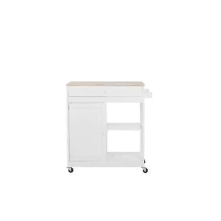 Trolleys-Beliani TRAPANI - Keukentrolley - Wit - MDF