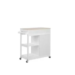 Trolleys-Beliani TRAPANI - Keukentrolley - Wit - MDF