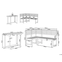 Beliani TREIA - Tuinset voor 4 - Lichte houtkleur - Acaciahout