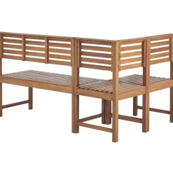Beliani TREIA - Tuinset voor 4 - Lichte houtkleur - Acaciahout