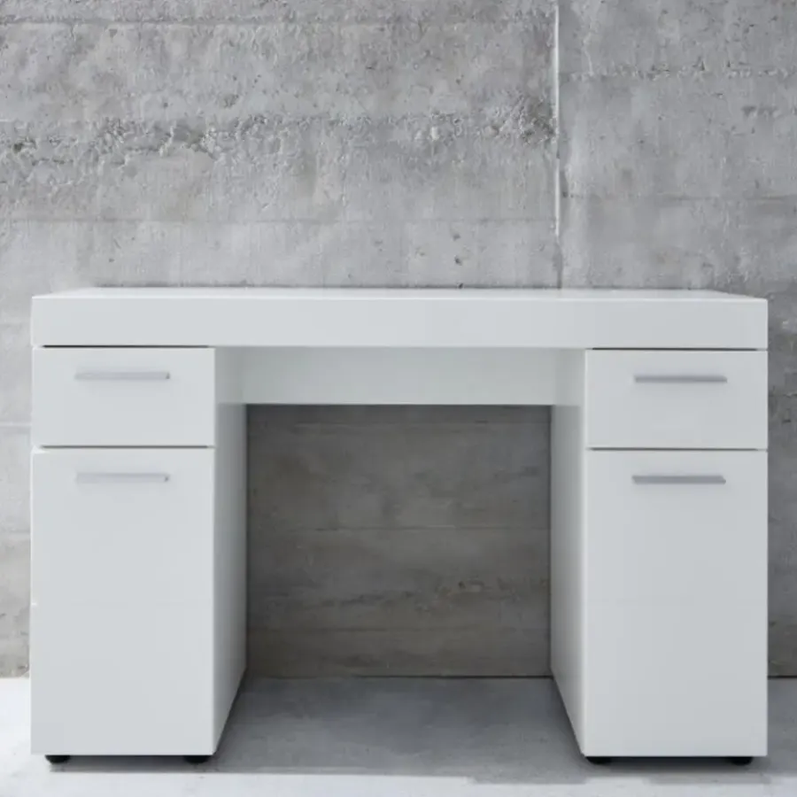 Bureaus-Trendteam Modern Bureau Amanda - 120 x 41 x 76 cm - High Glossy White