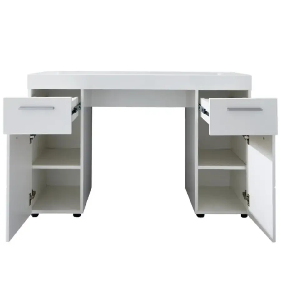 Bureaus-Trendteam Modern Bureau Amanda - 120 x 41 x 76 cm - High Glossy White
