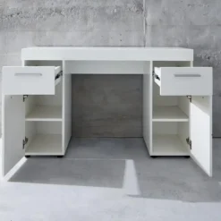 Bureaus-Trendteam Modern Bureau Amanda - 120 x 41 x 76 cm - High Glossy White