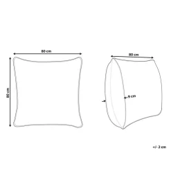 Beliani TRIGLAV - Hoofdkussen hoog - Wit - 80 x 80 cm - Polyester
