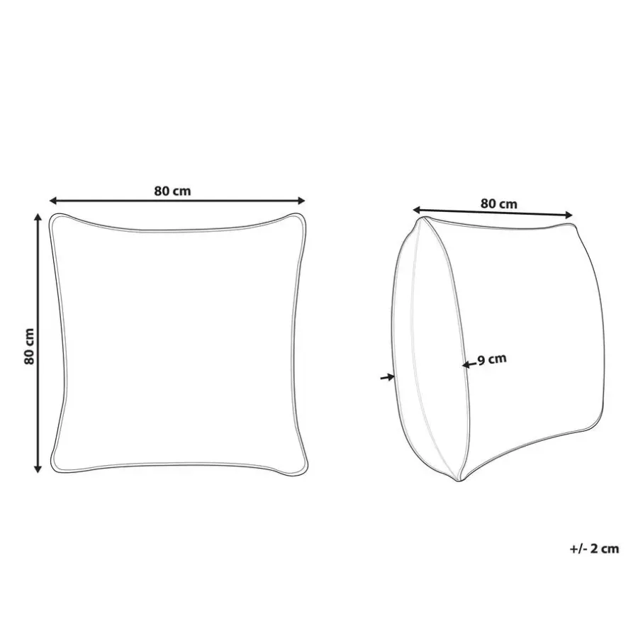 Beliani TRIGLAV - Hoofdkussen hoog - Wit - 80 x 80 cm - Polyester
