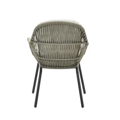 Garden Impressions Triton dining fauteuil - carbon black - rope donker zand - desert sand