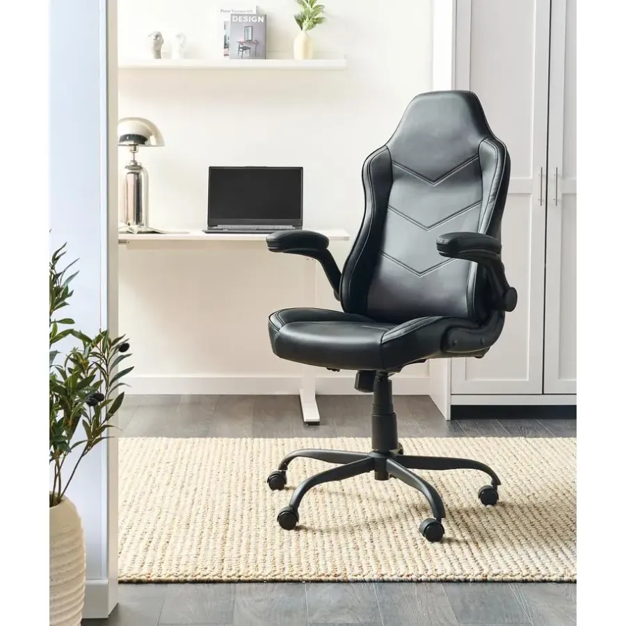 Bureaustoelen|Bureaustoelen-Leen Bakker TRIUMPHER - Bureaustoel - Zwart - Kunstleer