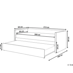 Beliani TROYES - Slaapbank - Perzik - 90 x 200 cm - Bouclé
