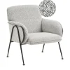 Beliani TRYSNES - Fauteuil - Zwart/Wit - Polyester