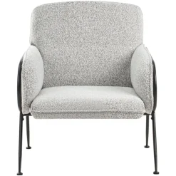 Beliani TRYSNES - Fauteuil - Zwart/Wit - Polyester