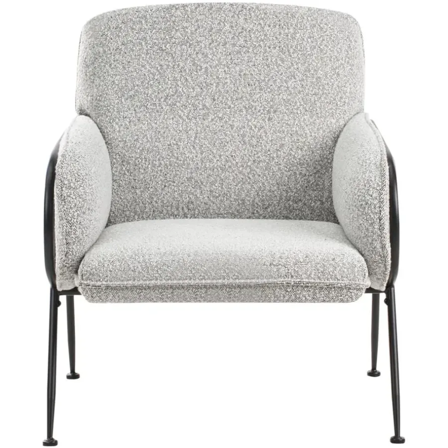 Beliani TRYSNES - Fauteuil - Zwart/Wit - Polyester