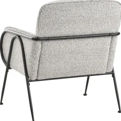 Beliani TRYSNES - Fauteuil - Zwart/Wit - Polyester