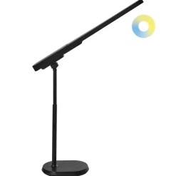 Leen Bakker TUCANA - Bureaulamp LED - Zwart - Synthetisch materiaal