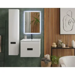 Badmeubelsets-Beliani TUDELA - Badkamermeubel - Wit - MDF