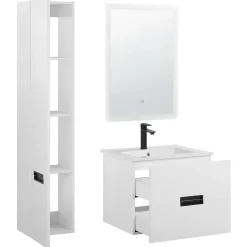 Badmeubelsets-Beliani TUDELA - Badkamermeubel - Wit - MDF