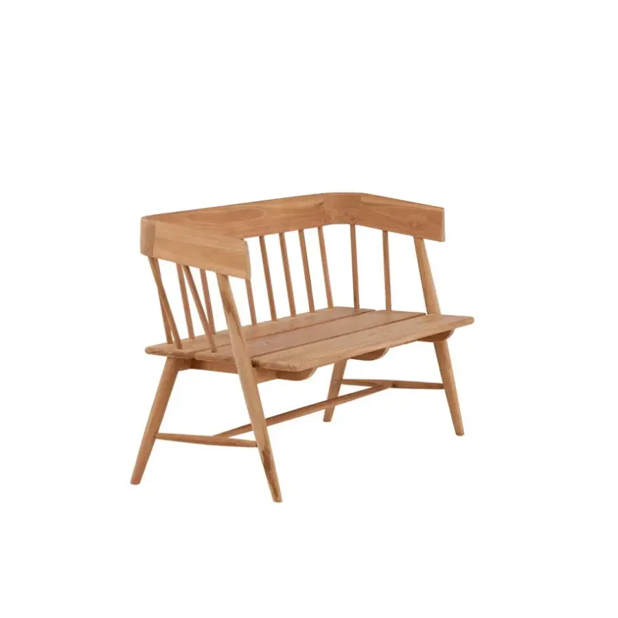 Fjôrd Tuinbank Naturel Teakhout - 132x132x85cm - Split