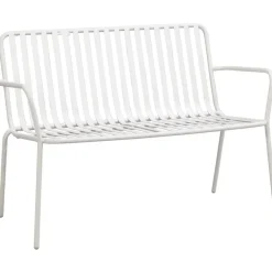 Leen Bakker Tuinbank Vence - metaal zand - 81x114x62 cm