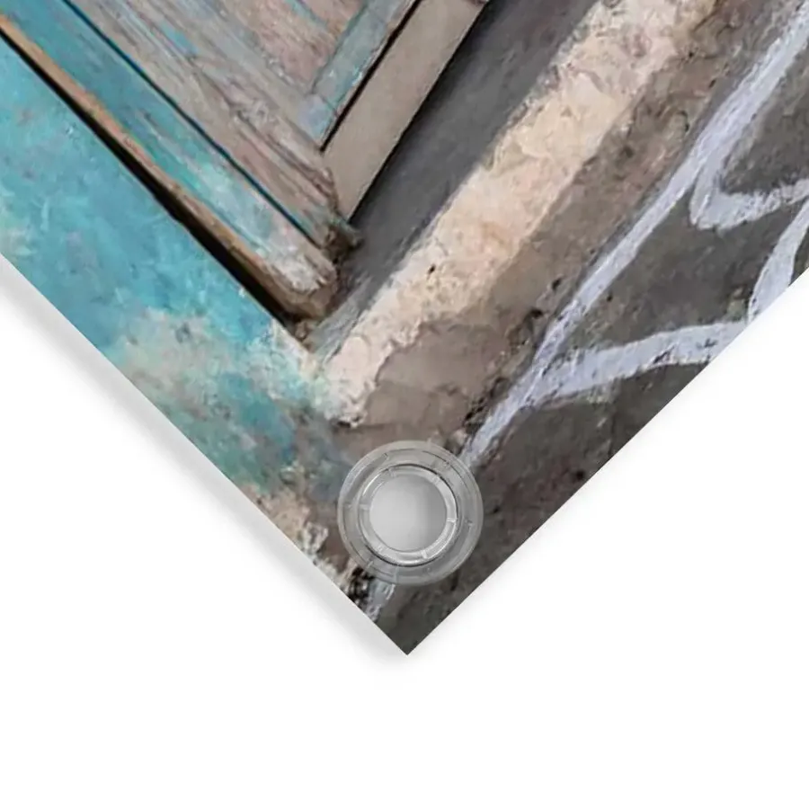 Tuindecoratie-Reinders Tuinposter Greek Facade - 60 x 80cm - Roze