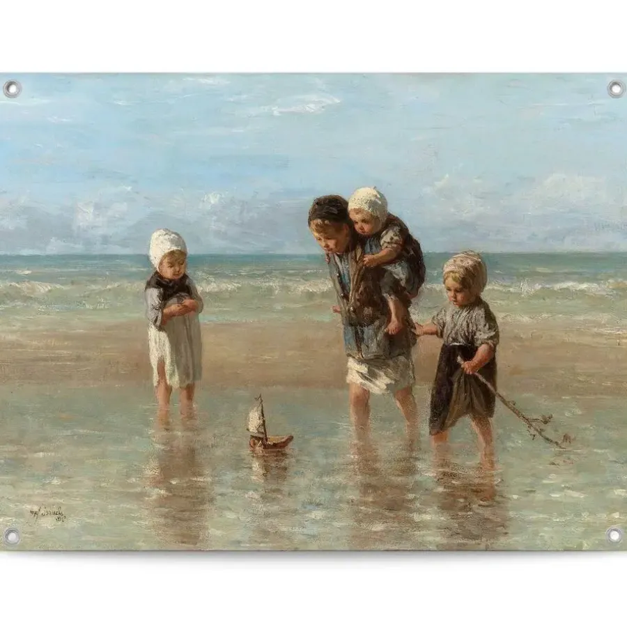 Tuindecoratie-Reinders Tuinposter Israëls Kinderen der Zee - 60 x 80cm - Beige