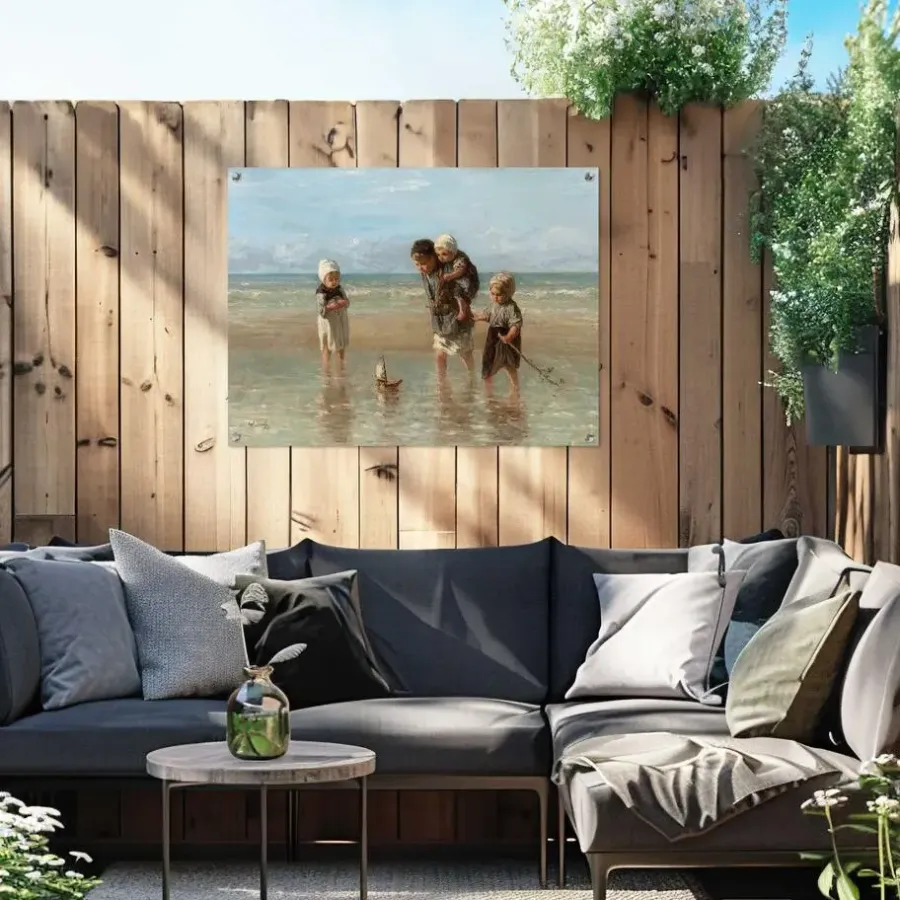Tuindecoratie-Reinders Tuinposter Israëls Kinderen der Zee - 60 x 80cm - Beige