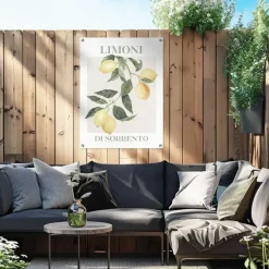 Tuindecoratie-Reinders Tuinposter Limoni - 80 x 60cm - Geel