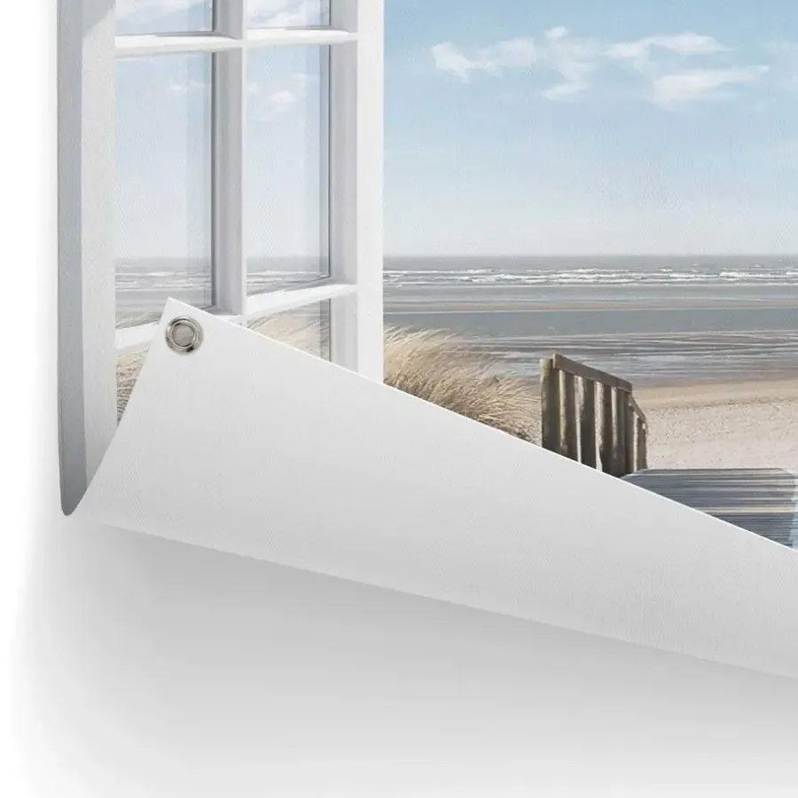 Tuindecoratie-Reinders Tuinposter Noordzee uitzicht - 80 x 60cm - Blauw