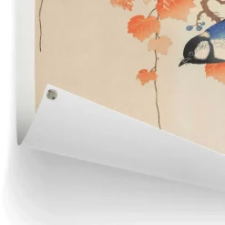 Reinders Tuinposter Ohara Koson Great tit - 80 x 60cm - Oranje